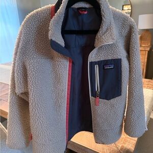 Patagonia Cream and Black Fleece Jacket